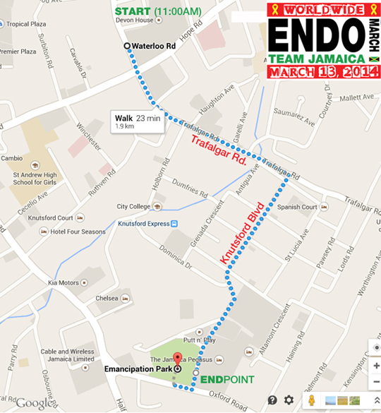 Endo March Route Map